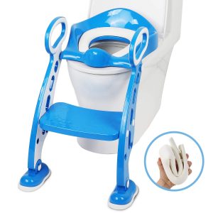 Baistom Potty Training Seat with Ladder, Toilet Step Stool