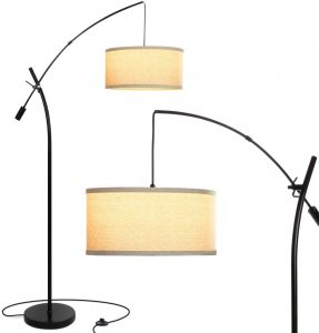 Brightech Grayson - Modern Arc Floor Lamp for Living Room