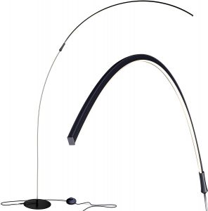 Brightech Sparq Hanging LED Arc Floor Lamp | Over the Couch Contemporary Standing Lamp