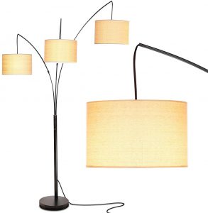 Brightech Trilage Arc Floor Lamp w/Marble Base