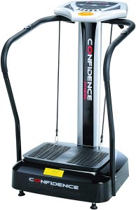 Confidence Fitness Slim Full Body Vibration Platform Fitness Machine, Black