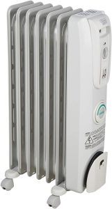 DeLonghi Oil-Filled Radiator Space Heater, Quiet 1500W, Adjustable Thermostat