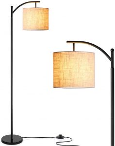 Floor Lamp, Zanflare LED Floor Lamp-Classic Arc Floor Lamp with Hanging Lamp Shade, Modern Floor Lamp for Bedroom, Office, Study Room