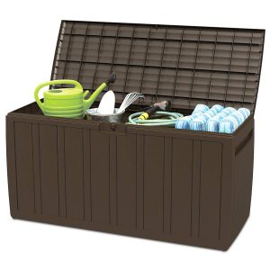 Giantex 80 Gallon Deck Box W/Handles for Easy Carrying Garden Container for Patio Garage