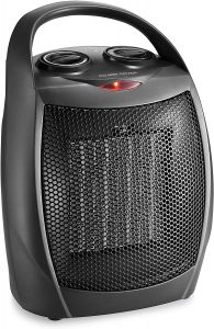 HOME_CHOICE Small Ceramic Space Heater Electric Portable Heater Fan