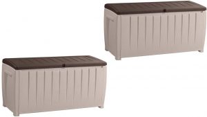 Keter 235484 Novel 90 Gallon Plastic Deck Storage Box