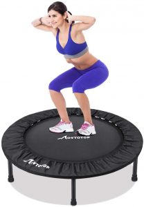 MOVTOTOP Mini Trampoline 38 Inch, Folding Indoor Trampolines with Safety Pad,