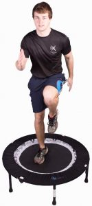 MaXimus PRO Folding Rebounder | Voted #1 Indoor Exercise Mini Trampoline For Adults With Bar