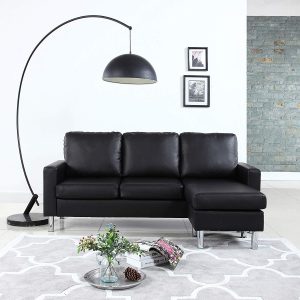 Modern Bonded Leather Sectional Sofa