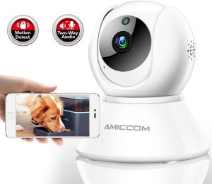 Pet Camera,Dog Camera 1080P HD Wireless IP Camera 2.4G with 2 Way Audio Night Vision