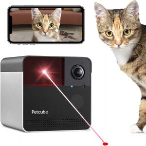 Petcube Play 2 Wi-Fi Pet Camera with Laser Toy & Alexa Built-In, for Cats & Dogs. 1080P HD Video, 160° Full-Room View