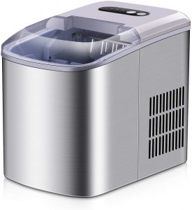 Portable Ice Maker - Stainless Steel Countertop Ice Maker Machine