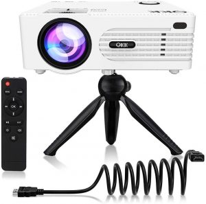 QKK Potable Mini Projector [with Tripod] LED Projector | 2025 Upgrade