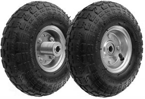RamPro 10" All Purpose Utility Air Tires/Wheels with a 5/8" Diameter Hole with Double Sealed Bearings