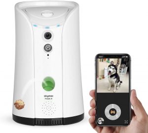 SKYMEE Dog Camera Treat Dispenser,WiFi Full HD Pet Camera with Two-Way Audio and Night Vision