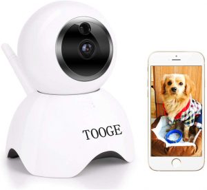 TOOGE Pet Camera, Dog Camera FHD Pet Monitor Indoor Cat Camera Night Vision