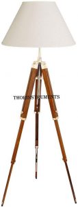 Thor Classical Designer Marine Tripod Floor Lamp Retro Vintage Wooden Tripod Lamp