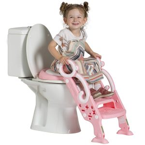 Toddler Toilet Training Seat with Non-Slip Ladder