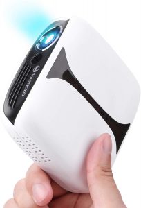 VANKYO Burger 101 Pico Projector, Rechargeable DLP Wireless Mini Projector