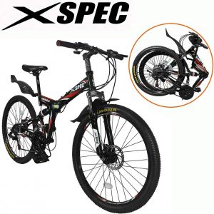 Xspec 26" 21-Speed Folding Mountain Bike for Adult