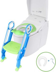 irene inevent Potty Training Toilet Seat with Sturdy Non-Slip Step Stool Ladder for Kids