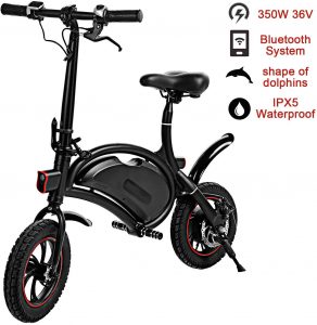 shaofu Folding Electric Bike– 350W 36V Electric Bicycle Waterproof E-Bike with 15 Mile Range