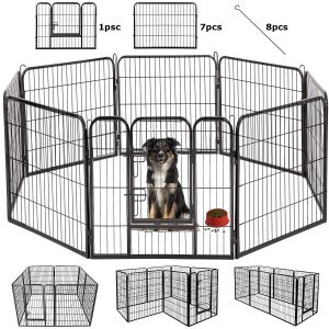 BestPet Dog Pen Extra Large Indoor Outdoor Dog Fence Playpen Heavy Duty