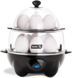Dash DEC012BK Deluxe Rapid Egg Cooker Electric for for Hard Boiled