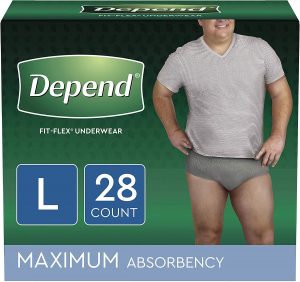 Depend FIT-FLEX Incontinence Underwear for Men, Disposable