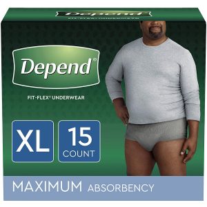 Depend FIT-FLEX Incontinence Underwear for Men, Maximum Absorbency