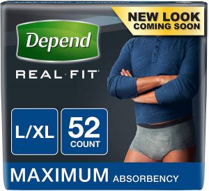 Depend Real Fit Incontinence Disposable Underwear for Men