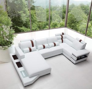 white leather tufted sofa