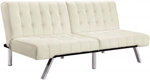 white leather sleeper sofa