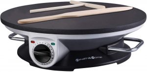Health and Home No Edge Crepe Maker - 13 Inch Crepe Maker & Electric Griddle