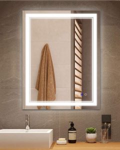 LED Wall Mounted Backlit Mirror Bathroom Vanity Makeup Mirror Dimmable /&Anti Fog