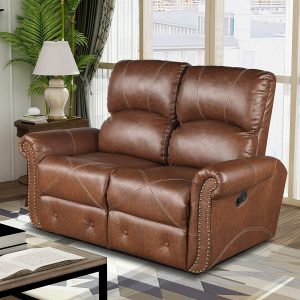 Merax Loveseat Leather Reclining Sofa Leather Couch Recliner Sofa