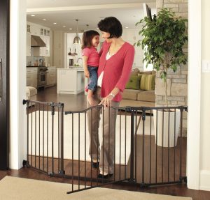 North States 72" Wide Deluxe Décor Baby Gate