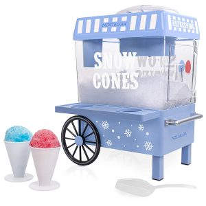 Nostalgia SCM525BL Vintage Countertop Snow Cone Maker Makes 20 Icy Treats