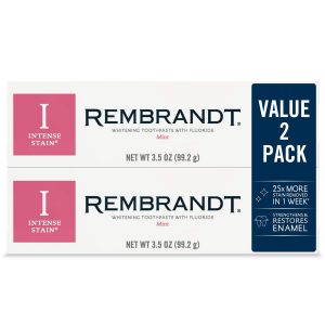 Rembrandt Intense Stain Whitening Toothpaste, Mint Flavor,