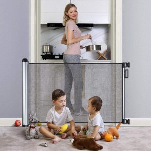 Retractable Baby Gate 48" Extra Wide Baby Gate Pet Gate Easy Latch and Flexible 