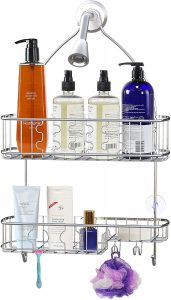 Simple Houseware Bathroom Hanging Shower Head Caddy Organizer