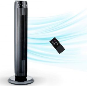 Tower Fan, Oscillating Fan with Quiet Cooling 3 Wing Mode, 3 Speed ​​and Remote Control
