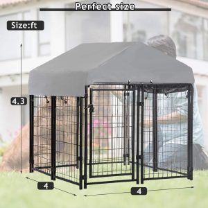 Indoor Pet Playpen with a Roof and Water-Resistant