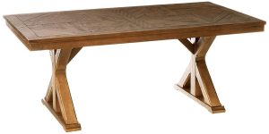 Signature Design by Ashley Dining Room Table, Grindleburg, White/Light Brown