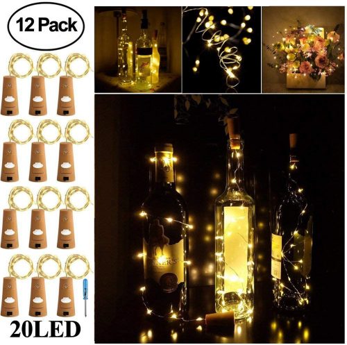 Adecorty Wine Bottle Lights with Cork
