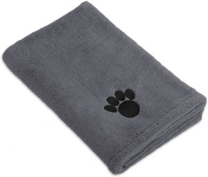 Microfiber Dog Bath Towel with Embroidered Paw Print