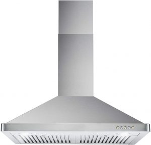 3 Speed Exhaust Fan & Permanent Filter Range Hood, (Stainless Steel)