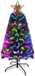 Prelit Artificial Tree with 100 Multi Color LED Lights