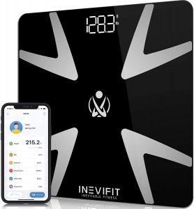 Smart scale Measures Weight, Body Fat, Water, Muscle, BMI, Visceral Fat & Bone Mass for Unlimited Users