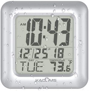 KADAMS Digital Bathroom Shower Wall Clock,